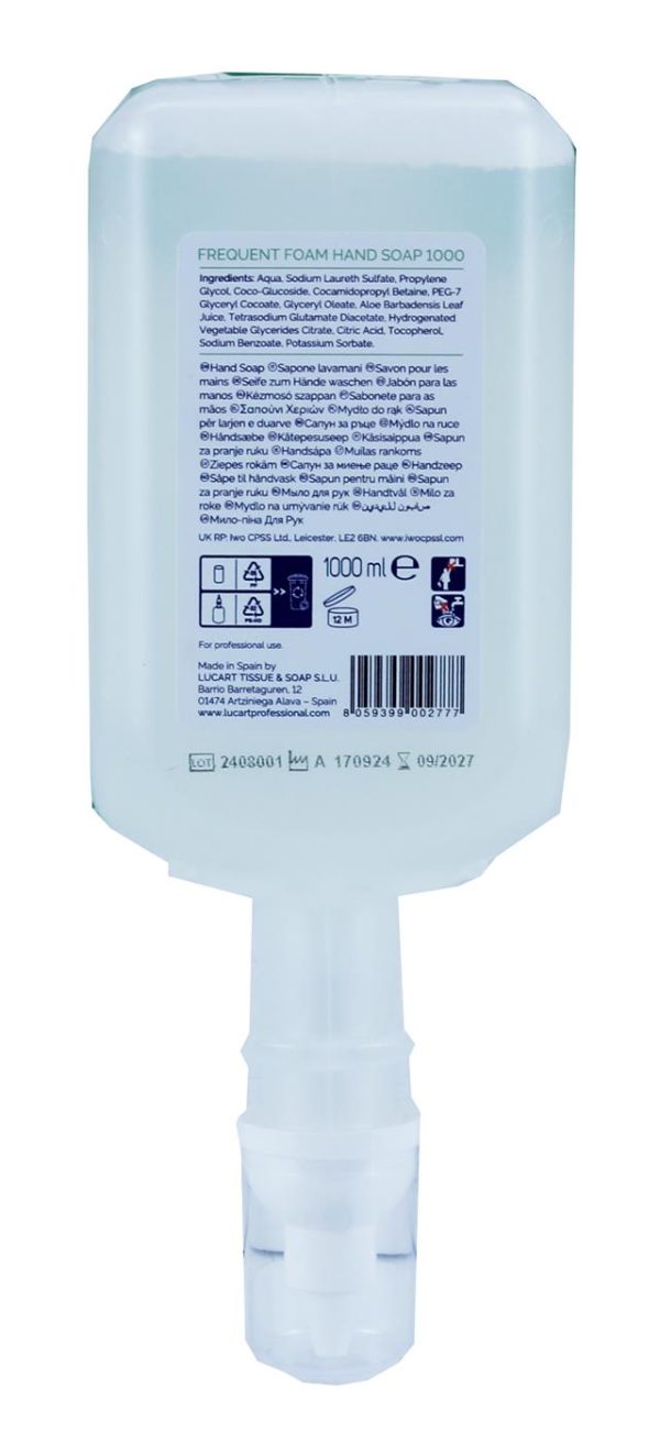 IDENTITY Frequent Foam Soap 1000ml with Aloe Vera - Image 2