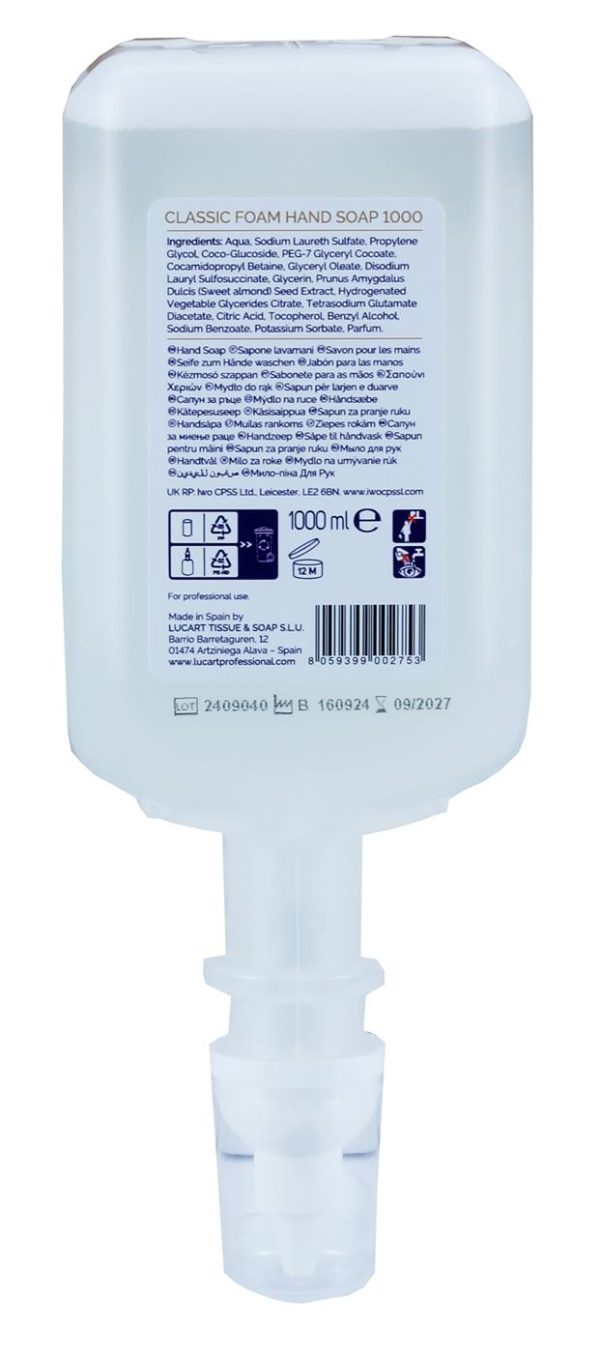 IDENTITY Classic Foam Soap 1000ml with Almond oil 6 x 1000ml - Image 3