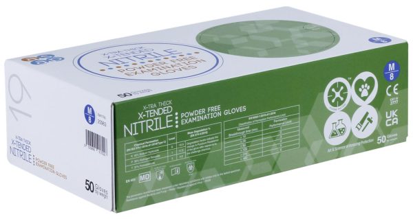 ASAP X-tra Thick X-Tended Blue Nitrile Gloves - Image 3