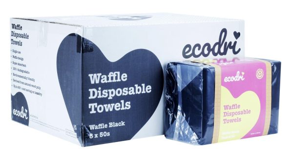 Ecodri Black Disposable Salon Towels – 40 x 80 cm