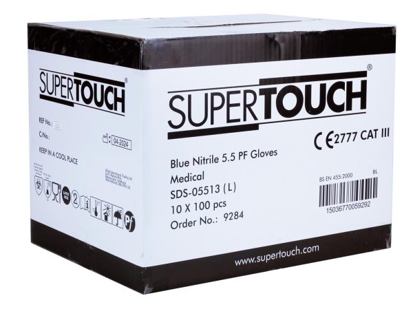 Heavy Duty Blue Nitrile Gloves - Image 7