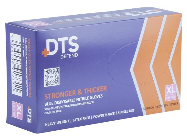 Heavy Duty Blue Nitrile Gloves - Image 4