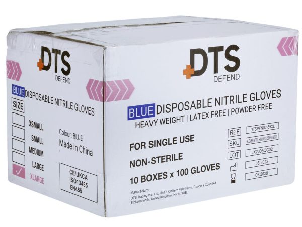 Heavy Duty Blue Nitrile Gloves - Image 2