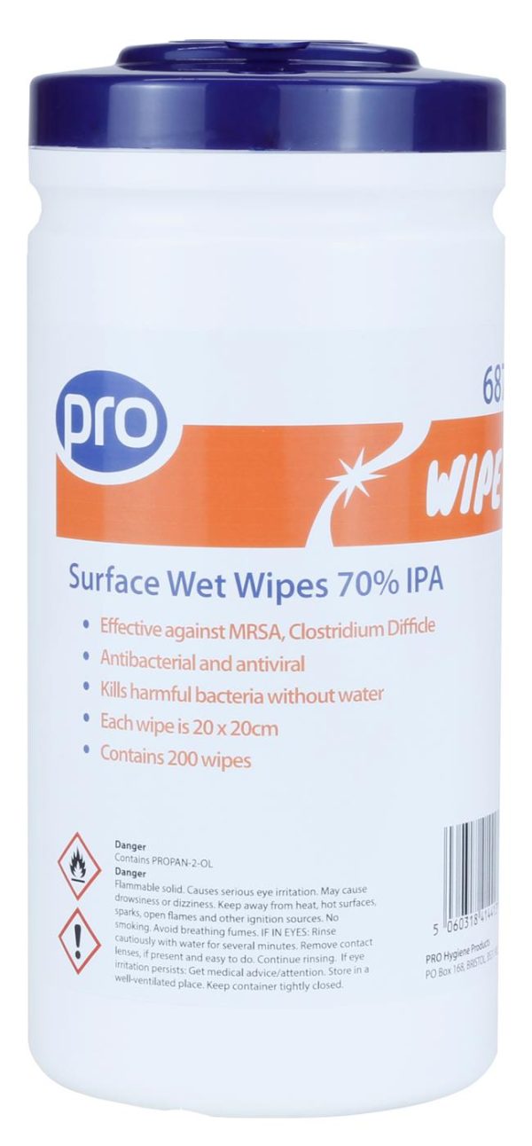 PRO 70% IPA Surface Wet Wipe White