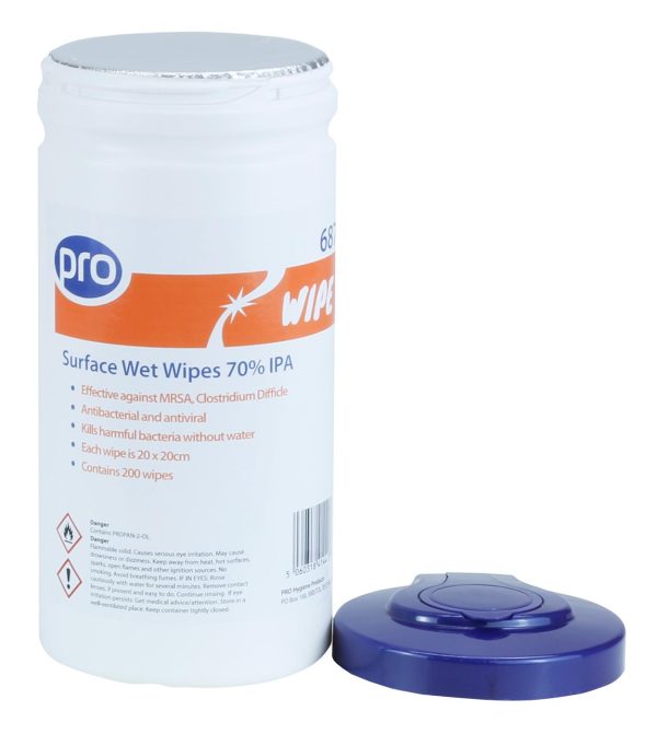 PRO 70% IPA Surface Wet Wipe White - Image 2