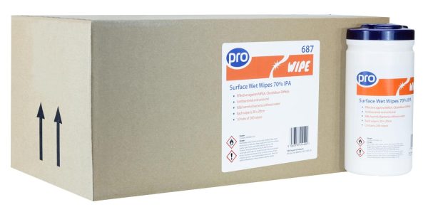 PRO 70% IPA Surface Wet Wipe White - Image 4