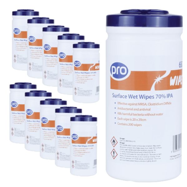 PRO 70% IPA Surface Wet Wipe White - Image 7