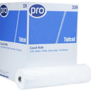 Luxury 2 Ply White Premium Couch Rolls – 50 cm x 46 m
