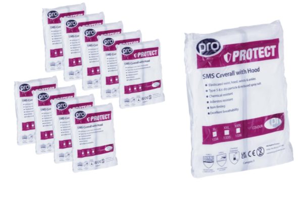 PRO SMS Coverall Type 5/6 White - Image 4