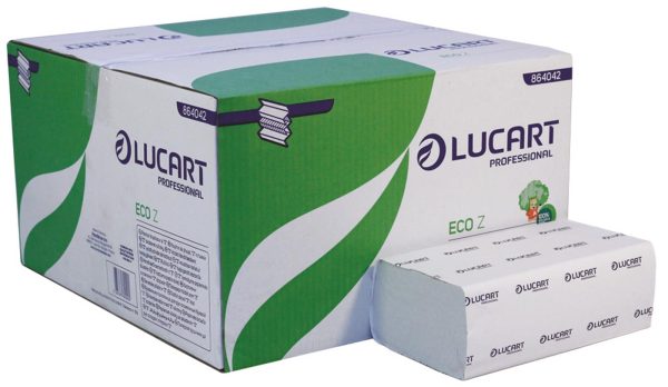 Lucart Eco Z-Fold 2 Ply White Paper Towels – 22.5 x 24 cm