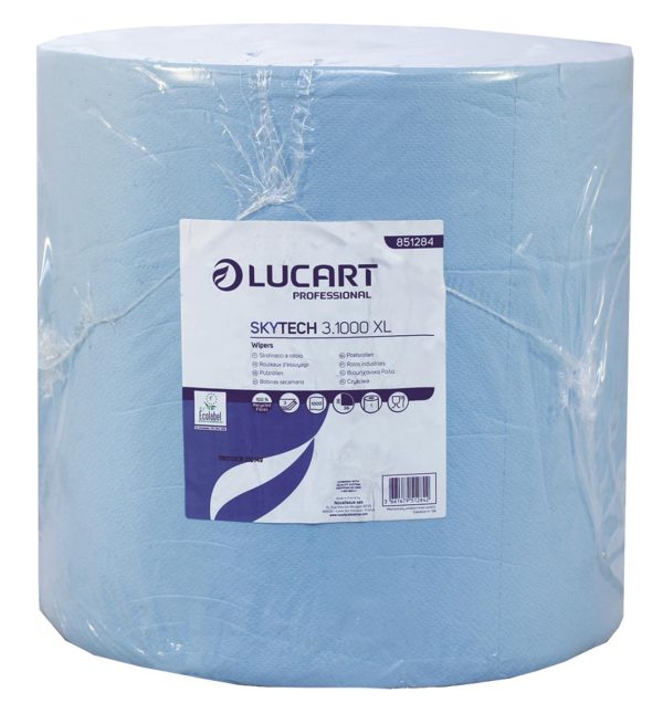 SkyTech Blue 3 Ply Recycled Wiping Roll 35.5cm x 360m