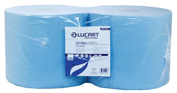 SkyTech Blue Wiping Roll 2 Ply Recycled 26cm x 350m