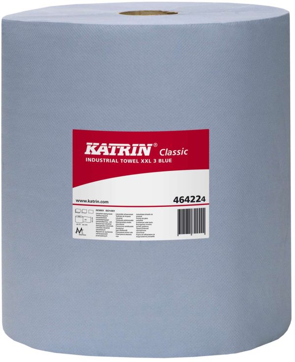 Katrin Classic XXL 3 Ply Blue Industrial Wiping - Image 2