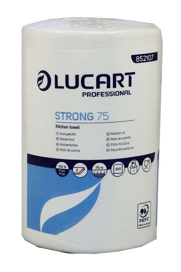 Lucart Strong White Mini Centrefeed Roll 2 Ply – 852107U