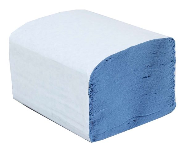 PRO Mini V-Fold 1 Ply Blue Paper Towels – 12.5 x 21 cm - Image 2