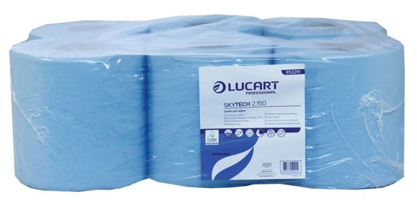 SkyTech 2 Ply Blue Centrefeed Roll – 20cm x 150m