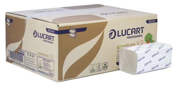 EcoNatural V-Fold 2 Ply Paper Towels – Narrow Width (21 x 21 cm)