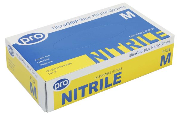 PRO UltraGRIP Blue Nitrile Gloves - Image 2