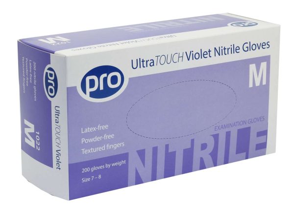 PRO UltraTOUCH Violet Nitrile Gloves 200's - Image 2