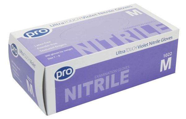 PRO UltraTOUCH Violet Nitrile Gloves 200's - Image 3