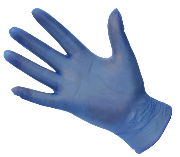 PRO Powder-Free Blue Vinyl Gloves - Image 2