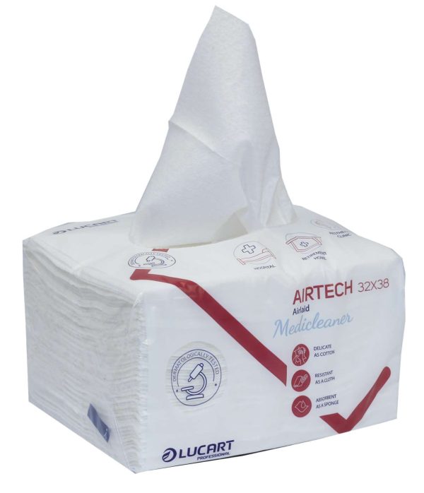 Lucart Airtech White Airlaid Cloths 32 x 38cm
