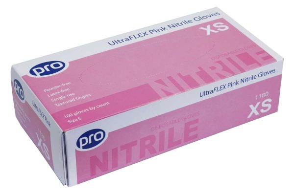 PRO UltraFLEX Pink Nitrile Gloves - Image 2