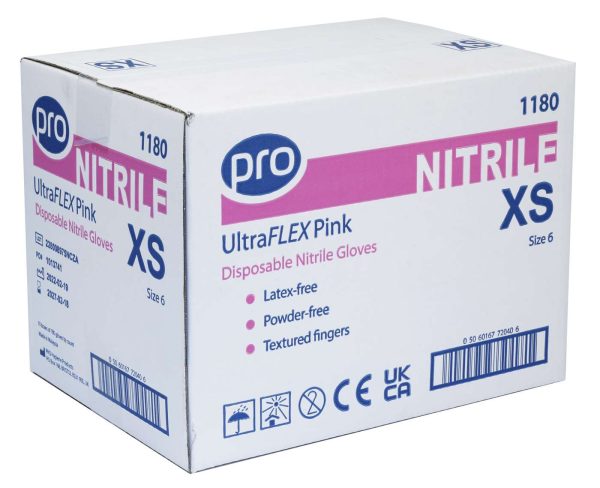 PRO UltraFLEX Pink Nitrile Gloves - Image 4