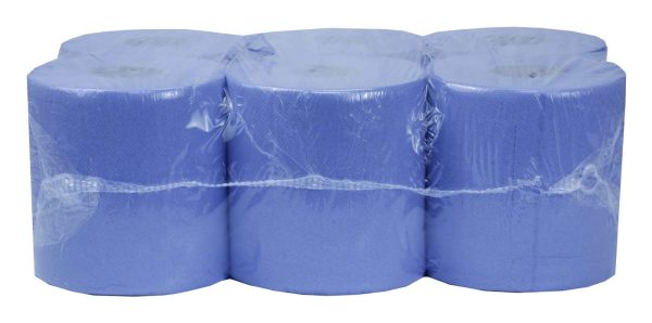 PRO Economy 2 Ply Blue Centrefeed Rolls (16.6cm x 80m)
