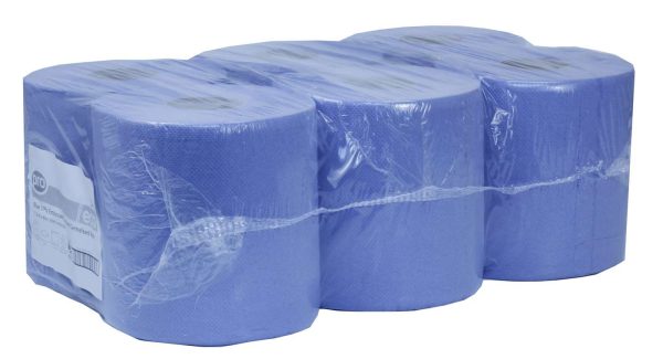 PRO Economy 2 Ply Blue Centrefeed Rolls (16.6cm x 80m) - Image 3
