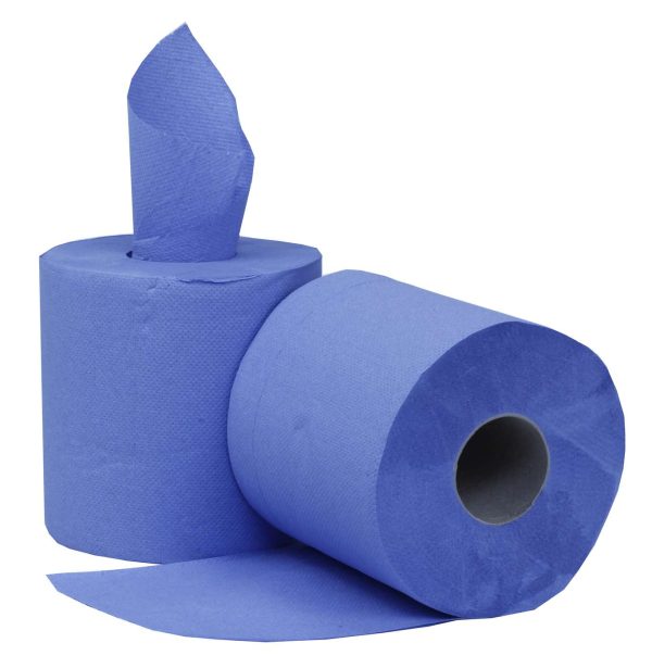 PRO Economy 2 Ply Blue Centrefeed Rolls (16.6cm x 80m) - Image 4