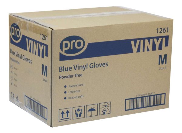 PRO Powder-Free Blue Vinyl Gloves - Image 3