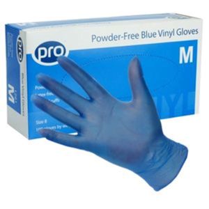 PRO Powder-Free Blue Vinyl Gloves