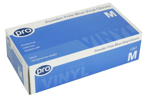 PRO Powder-Free Blue Vinyl Gloves - Image 4