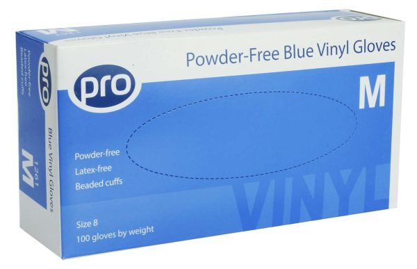 PRO Powder-Free Blue Vinyl Gloves - Image 5
