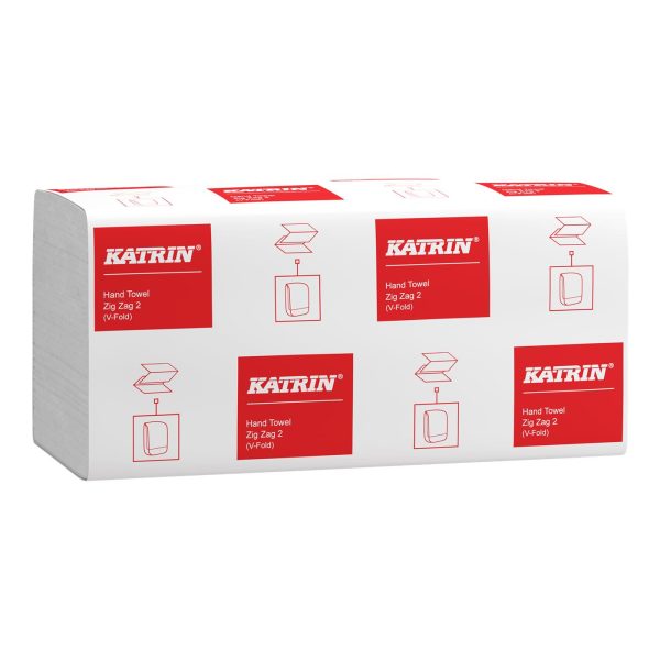Katrin Classic Zig Zag 2 Ply White Handypack Paper Towels – 23 x 22.4 cm - Image 3