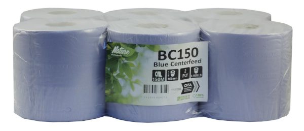 PRO 2-Ply Centrefeed Roll (16.5cm x 150m) – Pack of 6 Rolls