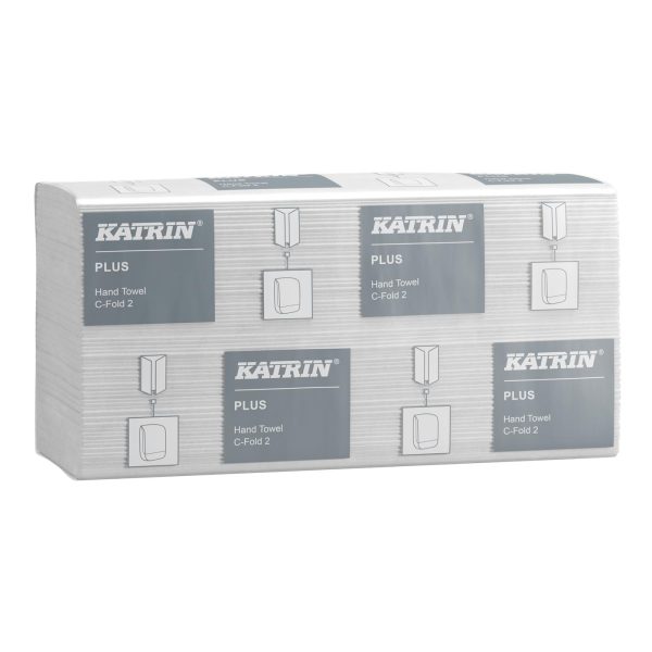 Katrin Plus C-Fold 2 Ply White Paper Towels – 24 x 33 cm - Image 2
