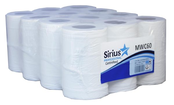 White Economy 2 Ply Mini Centrefeed Roll - Image 3