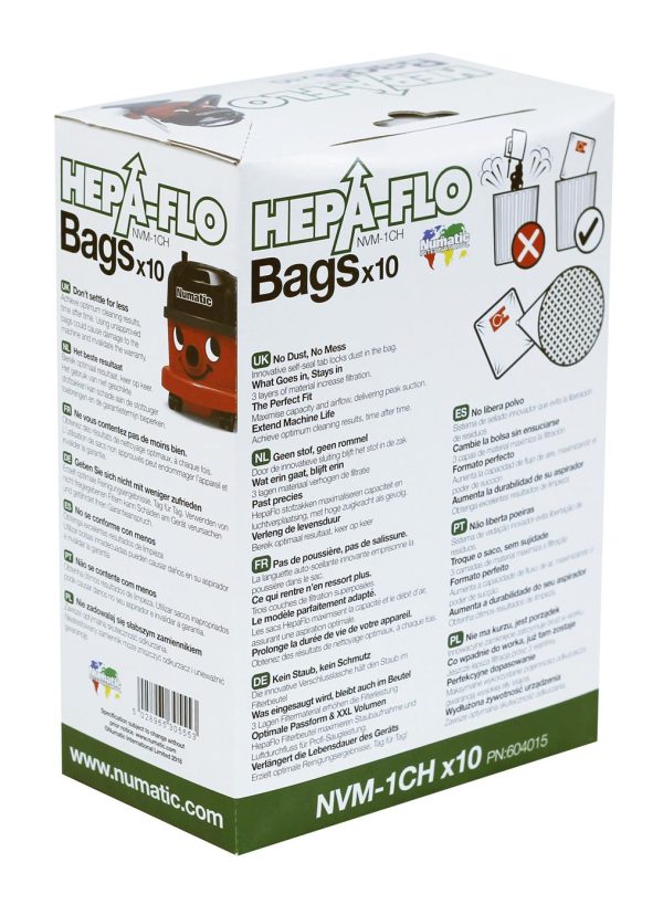Numatic NVM-1CH Dust Bags for Henry Hoover - Image 3