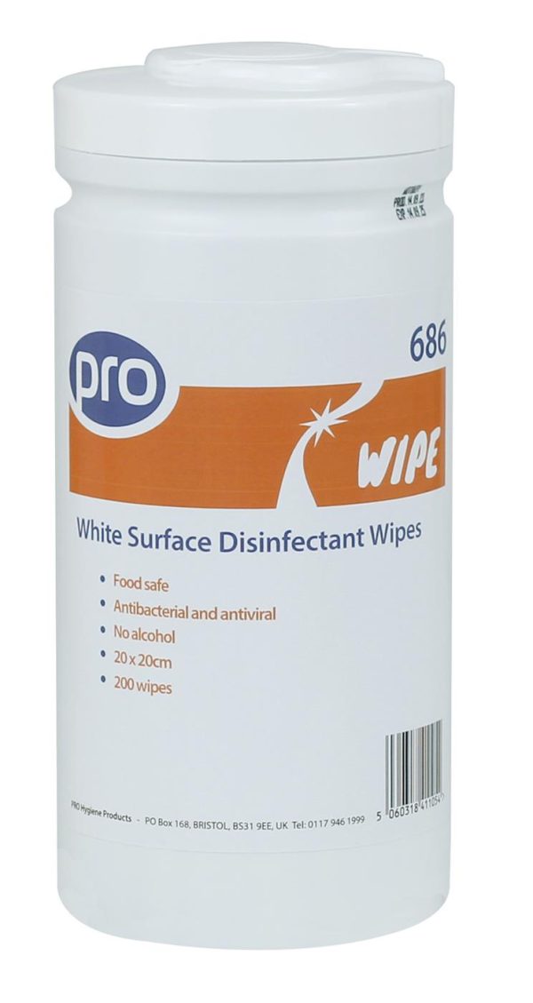 PRO White Surface Disinfectant Wipes
