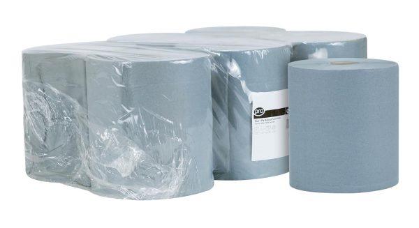 Autocut 1 Ply Blue Roll Towel