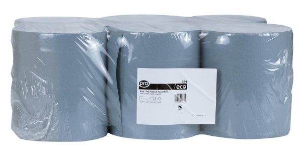 Autocut 1 Ply Blue Roll Towel - Image 3