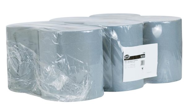 Autocut 1 Ply Blue Roll Towel - Image 2