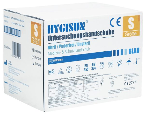 Hygisun Blue Nitrile Gloves - Image 2