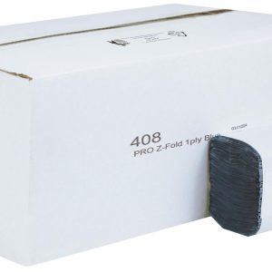 PRO Eco Z-Fold 1 Ply Blue Hand Towels – 20.3 x 24 cm