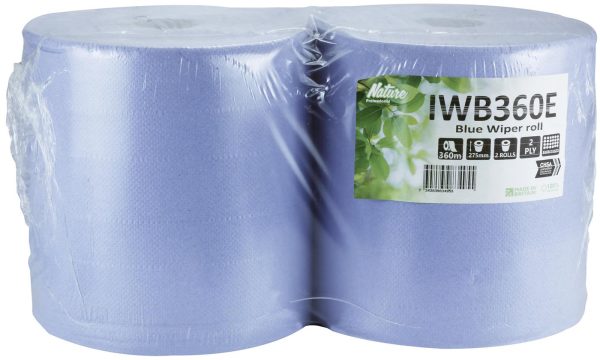 PRO ECO Blue Wiping Roll 2 Ply – 27.5cm x 350m