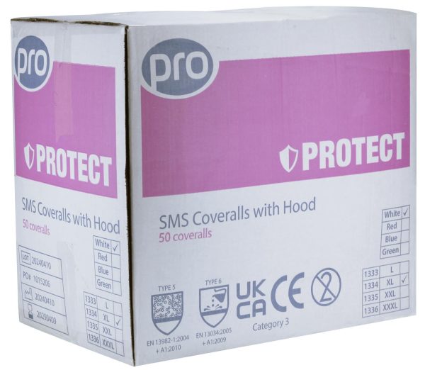 PRO SMS Coverall Type 5/6 White - Image 2