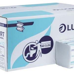 Lucart AquaStream V-Fold 2 Ply White Hand Towels – 21 x 21 cm Narrow Width