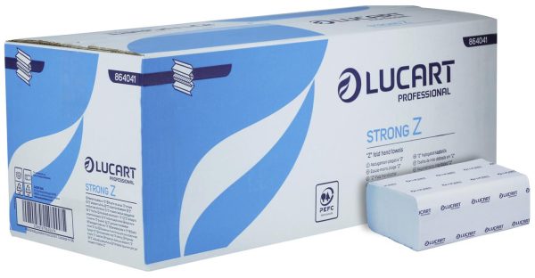 Lucart Strong Z-Fold 2 Ply White Paper Towels – 23 x 24 cm